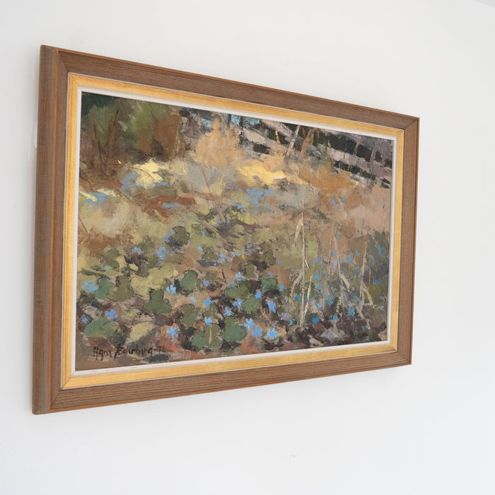 Abstract Bluebells by Agne Söderberg Dated 1970