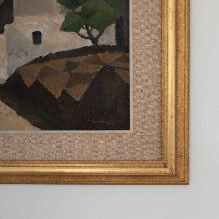 Swedish Abstract Landscape by Gosta Sundvall