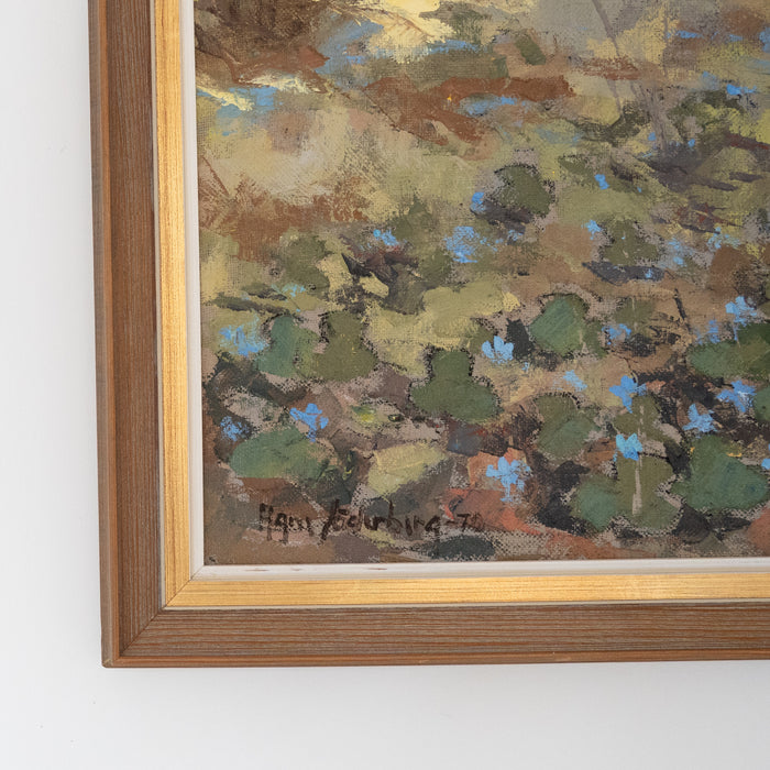 Abstract Bluebells by Agne Söderberg Dated 1970