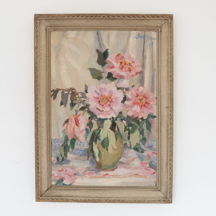 Pink Peonies by French School