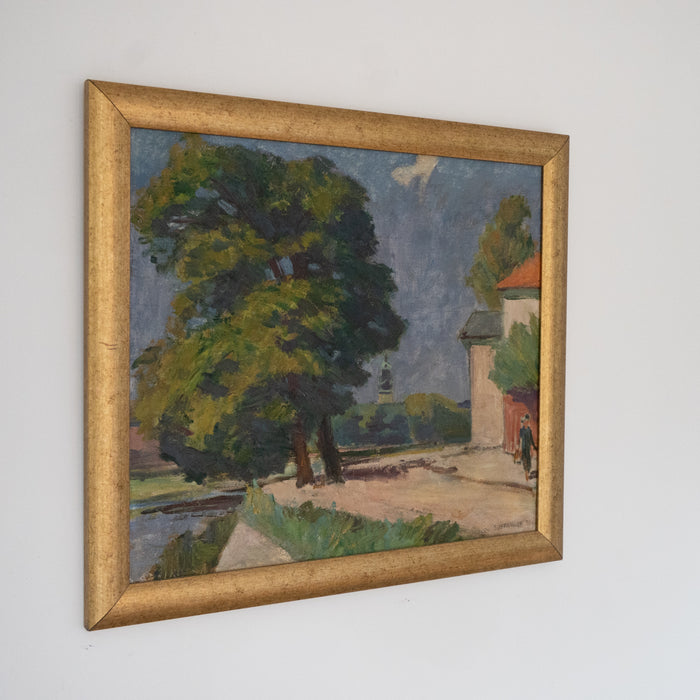 Swedish Landscape by Sigge Jernmark Dated 1939