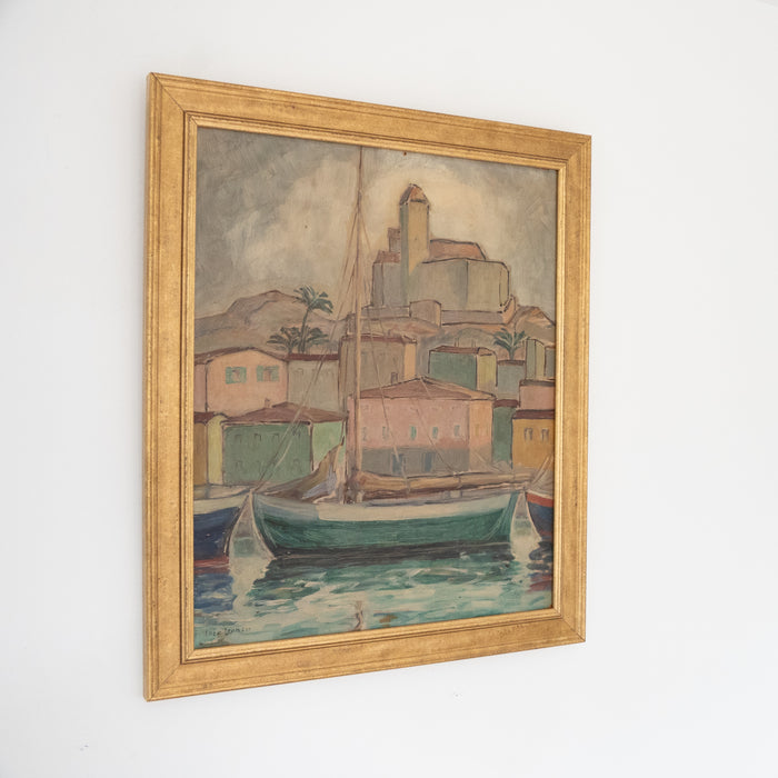 Port Harbour Scene by Inez Leander (1878-1969)