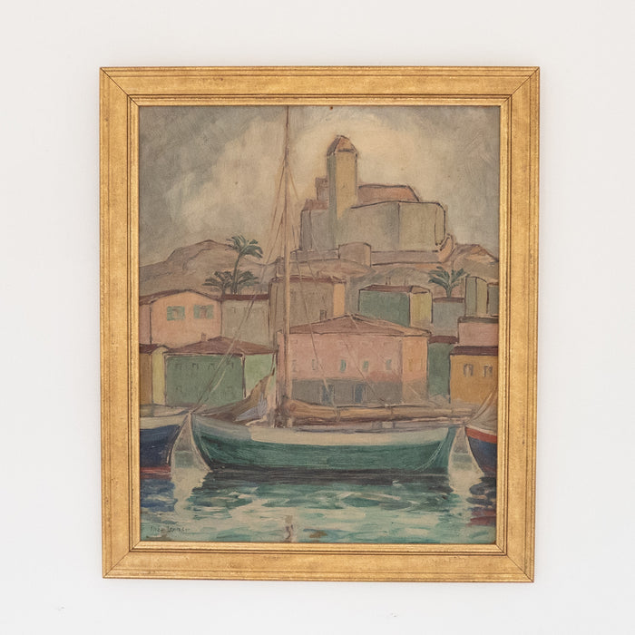 Port Harbour Scene by Inez Leander (1878-1969)