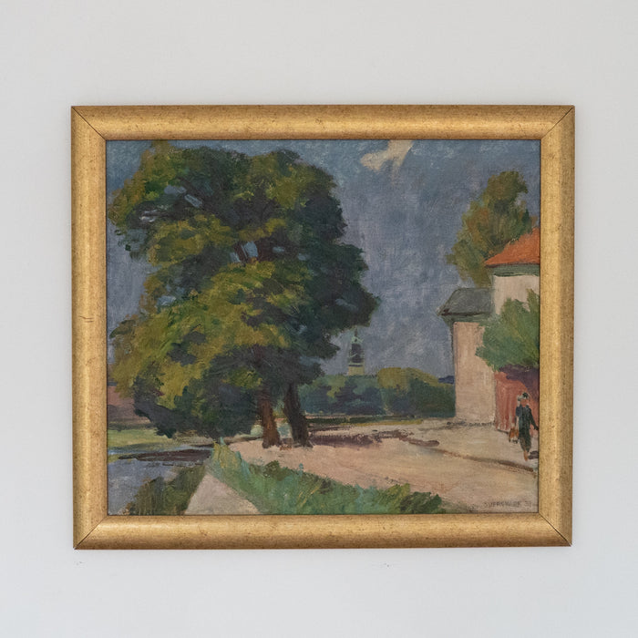 Swedish Landscape by Sigge Jernmark Dated 1939