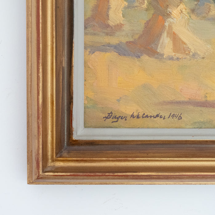 Haystacks by Birger Welander (1916-1985)